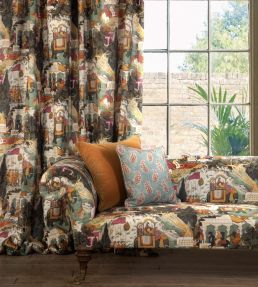 Shalimar Fabric by GP & J Baker Indigo / Red