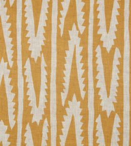 Shashka Fabric by Volga Linen Ochre/Natural