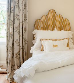 Shashka Fabric by Volga Linen Ochre/Natural
