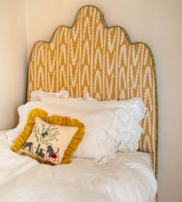 Shashka Fabric by Volga Linen Ochre/Natural