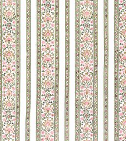 Shawl Stripe Fabric by Titley and Marr Green & Rose