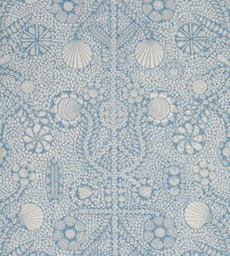 Shell Grotto Fabric by Fermoie Sky Blue