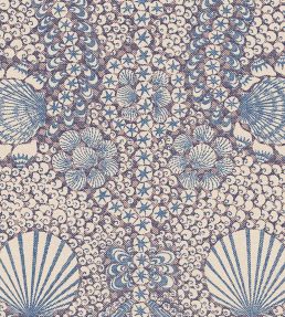 Shell Grotto Wallpaper by Fermoie Deep Blue