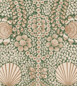 Shell Grotto Wallpaper by Fermoie Green