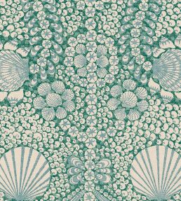 Shell Grotto Wallpaper by Fermoie Teal