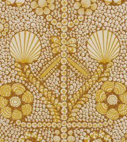 Shell Grotto Outdoor Fabric by Fermoie Yellow