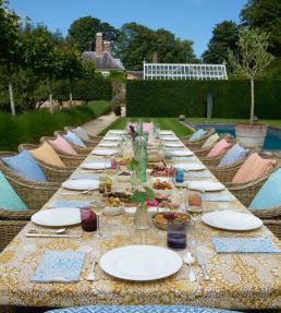 Shell Grotto Outdoor Fabric by Fermoie Yellow