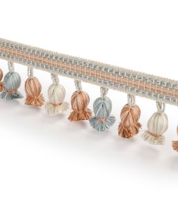 Shellberry Onion Tassel Fringe Trimming by James Hare Coral Sky