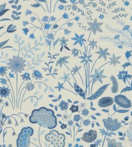Shepherdly Flowers Fabric by Liberty Lapis