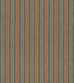 Shepton Stripe Fabric by Mulberry Home Teal/Spice