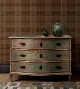 Shetland Plaid Wallpaper by Mulberry Home Antique