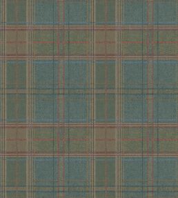 Shetland Plaid Wallpaper by Mulberry Home Teal
