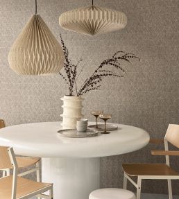 Shimmering Fans Wallpaper by Eijffinger Brown