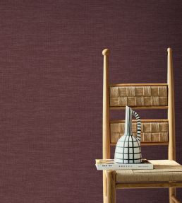 Shinok Wallpaper by Casamance Pourpre