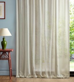 Shoreline Stripe Fabric by Sanderson Seaspray White