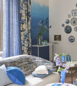 Shoshi Mural by Designers Guild Cobalt