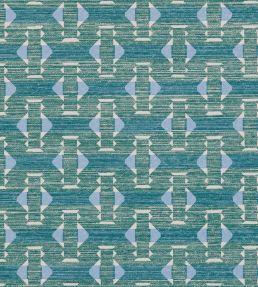 Sicily Outdoor Fabric by Fermoie Blue/Green