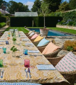 Shell Grotto Outdoor Fabric by Fermoie Yellow