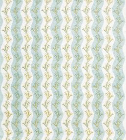 Sidney Stripe Fabric by Nina Campbell Aqua/Green/Yellow