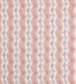 Sidney Stripe Fabric by Nina Campbell Coral/Teal/Pink
