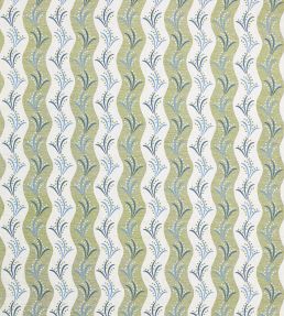 Sidney Stripe Fabric by Nina Campbell Green/Blue