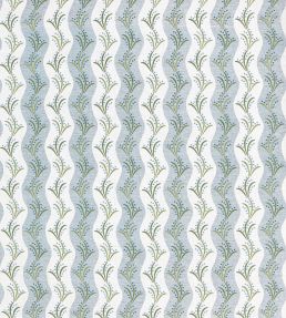 Sidney Stripe Fabric by Nina Campbell Indigo/Ivory