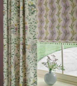 Hollingbourne Fabric by Nina Campbell Teal/Red/Amethyst