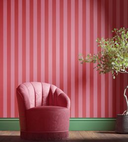 Signature Stripe Wallpaper by Sanderson Flamenco