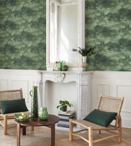 Sila Wallpaper by Casadeco Vert Eucalyptus