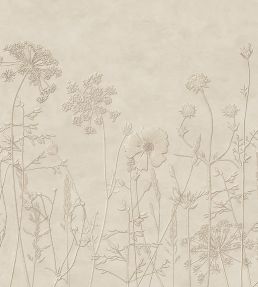 Silhouette Flowers Mural by Eijffinger Beige/Sand