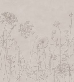 Silhouette Flowers Mural by Eijffinger Brown/Taupe