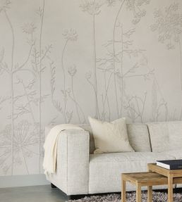Silhouette Flowers Mural by Eijffinger Brown/Taupe