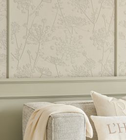 Silhouette Flowers Wallpaper by Eijffinger Green