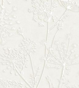 Silhouette Flowers Wallpaper by Eijffinger Silver Grey