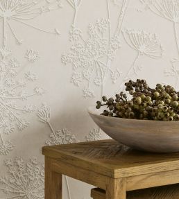 Silhouette Flowers Wallpaper by Eijffinger Silver Grey
