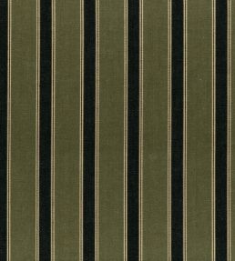 Silhouette Stripe Fabric by Ian Mankin Khaki/Black