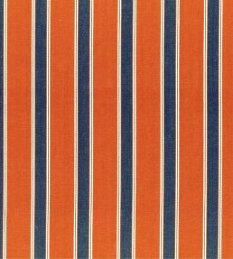 Silhouette Stripe Fabric by Ian Mankin Rust/Navy