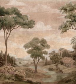 Silk Route Mural by Coordonne Peach
