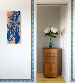 Silk Stripe Border IV Wallpaper by CommonRoom Jewel