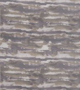 Silver Lining Fabric by Thibaut Eggplant and Copper