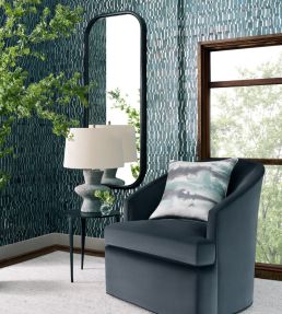 Silver Lining Fabric by Thibaut Mineral