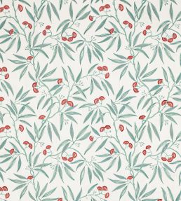 Silverwood Fabric by Jane Churchill Red/Green