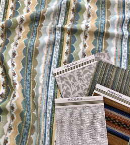 Simla's Pattern Simla Fabric in 01 Blue by Madeaux | Jane Clayton