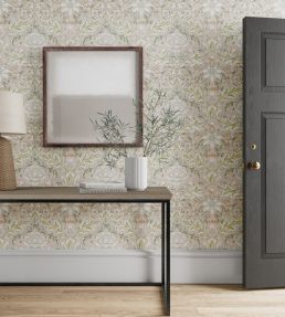 Simply Severn Wallpaper by Morris & Co Cochineal / Willow