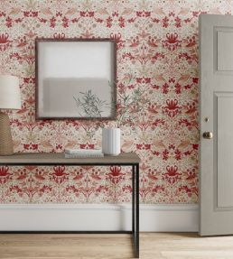 Simply Strawberry Thief Wallpaper by Morris & Co Madder