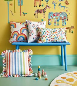 Sing a Rainbow Cushion 40 x 40cm by Villa Nova Orange