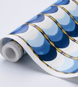 Sintra Wallpaper by Schumacher Blue