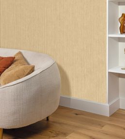 Sisal Wallpaper by Caselio Biscuit