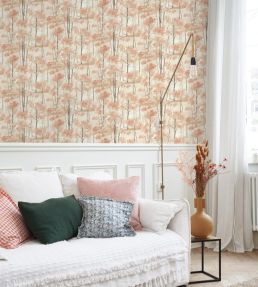 Skandinavia Wallpaper by Casadeco Orange Automnal