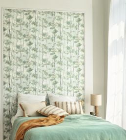 Skandinavia Wallpaper by Casadeco Vert Eucalyptus
